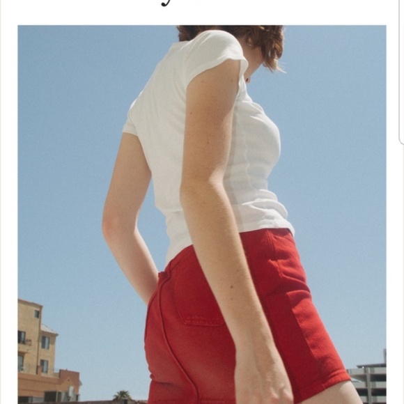 Brandy Melville Hailie Tee Shirt White Cotton - Picture 2 of 8